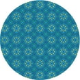thumbnail image 1 of Ahgly Company Machine Washable Indoor Round Transitional Dark Turquoise Green Area Rugs, 8' Round, 1 of 7