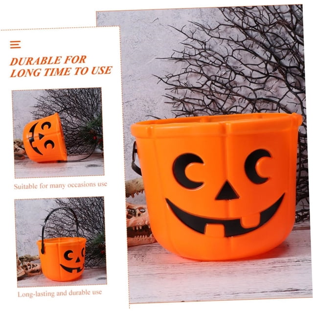 Injection Pumpkin Bucket Pumpkin Jar With Cute Expressions Halloween Pumpkin Decoration Freezer Storage Containers Freezer for Chest Freezer Freezer Friend Kitchen Necessities Canisters for Kitchen