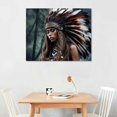 Nawypu Native American Woman with Feather Headdress Colorful Portrait