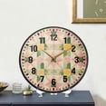thumbnail image 4 of Yayeee Wall Clock Battery Operated 11.9" Silent Quartz Non-Ticking for Living Room Decor, Retro Pink Stars, 4 of 8