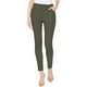 thumbnail image 1 of INC Pantalones casuales con botones expuestos para mujer, verde, 2, 1 of 1