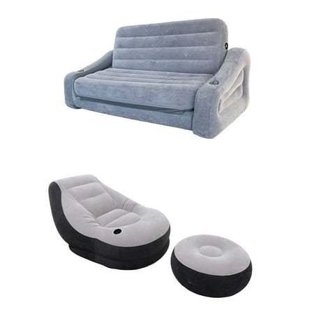 Intex Queen Inflatable Pull-Out Sofa Airbed & Ultra Lounge ...