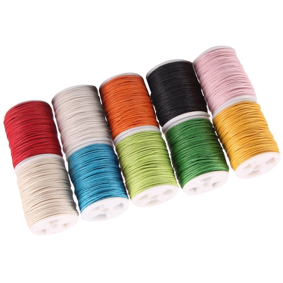Jewelry Beading Thread for Bracelets, Rope 0.1x1000cm, 10 Pcs Bead Charms Craft Supplies