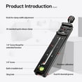 thumbnail image 3 of koolehaoda 200mm Multifunction Rail Nodal Slide Metal Quick Release Plate Clamp Compatible Arca Swiss (PU-200), 3 of 9