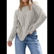 thumbnail image 2 of Suéteres de Cuello Redondo de Punto Extragrandes para Mujer Gris XL, 2 of 8