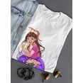 thumbnail image 3 of Cat Lovers Cute Girl & Kittens T-Shirt Women -Image by Shutterstock, Female x-Large, 3 of 4