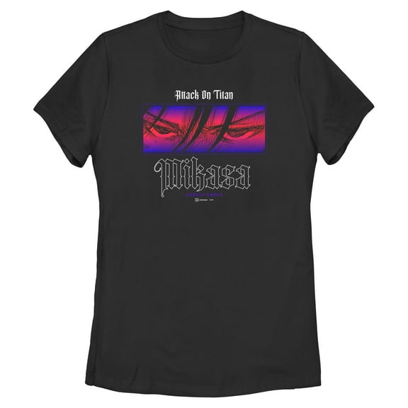 Womens Attack on Titan Mikasa Gradient Eyes T Shirt