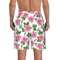 thumbnail image 3 of Naloa Rose Flowers Men's Beach Shorts, Surfing shorts, Swim trunks, Quick Dry Swim Trunks for Surfing Beach Fun - Small, 3 of 9