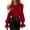 Wine-07, variant on Perfectbot Women's Elegant Ruffle Cuff Button Up Shirt, Flowy Long Sleeve Collared Blouse, Casual Workwear