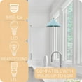 thumbnail image 5 of Kira Home Silas 12" Retro Modern Pendant Light + Aqua Blue Metal Shade, Adjustable Hanging Height, Brushed Nickel Finish, 5 of 7
