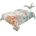 thumbnail image 2 of Vintage Coastal Table Cloth Waterproof Tablecloths, Summer Beach Coral Starfish Nautical Tablecloth Dining Table Cover for Kitchen Party Tabletop Outdoor, Rectangle Tablecloth 60x84 Inch, 2 of 8