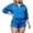 Blue, variant on 2 Piece Short Sets For Women, Summer Matching Outfit Set, Zip Up Windbreaker Tracksuit, Casual Women Tracksuits Set, Short Sleeve Windbreaker Matching Shorts