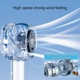thumbnail image 4 of Handheld Small Fan Cooling Fan 1200mAh Outdoor Digital Display Fan Adjustable Setting for Travel and Outdoor Activity, 4 of 9