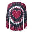 thumbnail image 7 of Gamivast Dressy Tops for Women Womens Valentines Day Tops Plus Size Holiday Heart Long Sleeve Crew Neck Casual Blouses Loose Travel Drop Shoulder Tunic Shirts Spring Festival Outfits, 7 of 7