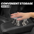 thumbnail image 2 of Round Car Trash Can 7×5.9in Waterproof, Durable, Not Easy To Fade, Easy To Install And Disassemble To Prevent Interior Pollution Pale Violet Grey Stripe_1, 2 of 7