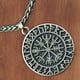 thumbnail image 2 of Collar vikingo, joyería nórdica para hombre, colgante retro con símbolo de aleación hecho a mano. Bronce con cadena de Metal, 2 of 5