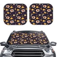 thumbnail image 2 of Naloa Turkey And Autumn Print 2-Piece Windshield Sunshade,Foldable Car Front Window Sun Shades,for Most Sedans SUV Truck-Small, 2 of 6