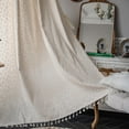 thumbnail image 6 of Vireellx Beige Curtains Crochet Lace Patchwork Drapes Curtains 84 Inch Length 2 Panels Tassel Rod Pocket Semi-Sheer Boho Bedroom Living Room Farmhouse Rustic Window Curtain Panels, 6 of 7