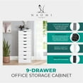 thumbnail image 5 of Naomi Home 9-Drawer Office Storage Cabinet, Gray, 1 Unit, 5 of 9