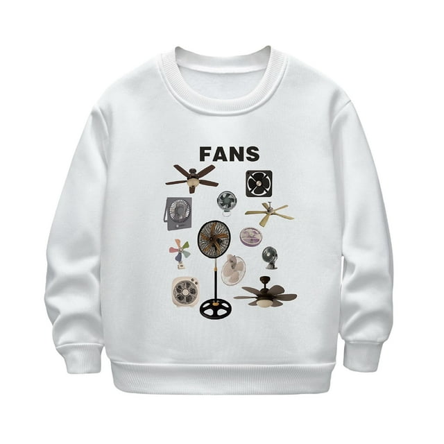 Chandail à Imprimé de Fans pour Enfants, Enfants 2-12 Ans, Manches Longues, Col Rond, Haut en Molleton