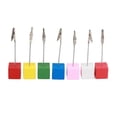 thumbnail image 4 of Soportes para tarjetas, soportes para números de mesa portátiles simples con Base de madera colorida para fotos, tarjetas, decoración de notas, 7 Uds., 4 of 5