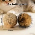 thumbnail image 7 of Soft Fluffy Faux Rabbit Fur Catnip Balls, 3/6/9 Pack for Indoor Play, Fun to Chase for Hunting Instinct & Interactive Bonding (3PC), 7 of 7