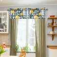 thumbnail image 3 of Yayeee Kitchen Valance Rod Pocket 54" x 18" Living Room Window Curtain, Retro Beige Lemon, 3 of 6