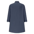 thumbnail image 4 of Wang6 Cardigan Sweaters for Women Causal Open Front Long Sleeve Lightweight Knit Sweater Trendy Fall V Neck Lace Knitted Tops Outerwear Navy XL, 4 of 6
