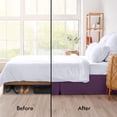 thumbnail image 3 of Falda de cama Utopia Bedding Queen Soft con pliegues cuádruples, color morado, 3 of 7
