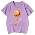 thumbnail image 4 of PMVFHDE T-Shirts à Manches Courtes pour Filles T-Shirts Amples pour Filles T-Shirts Amples pour Filles T-Shirts Imprimés Col Rond Manches Courtes T-Shirt Violet, 8-9 Ans, 4 of 4
