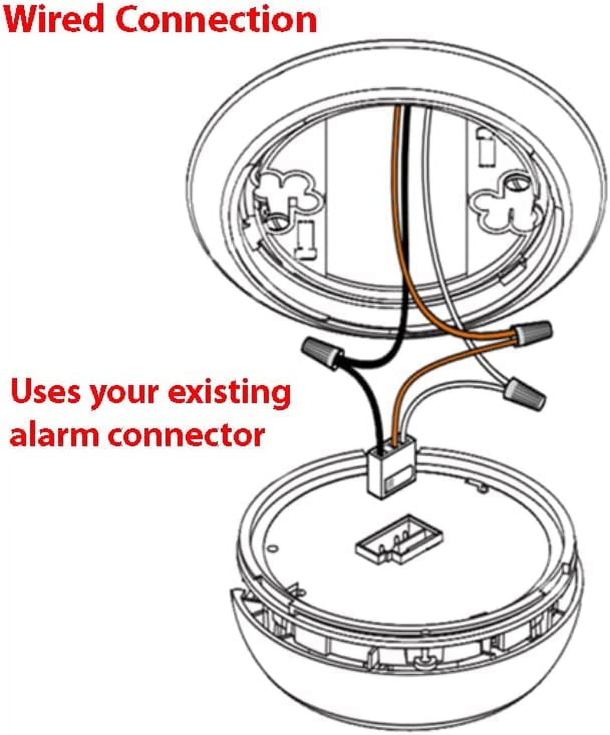 4K HD Wi-Fi Fire Alarm Camera, Ceiling Mount, 110V AC Connector (4618 Model/Video Only: No Audio)