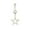 white, variant on Star Pendant with Diamond Belly Button Ring and Navel Nail Piercing Jewelry-white