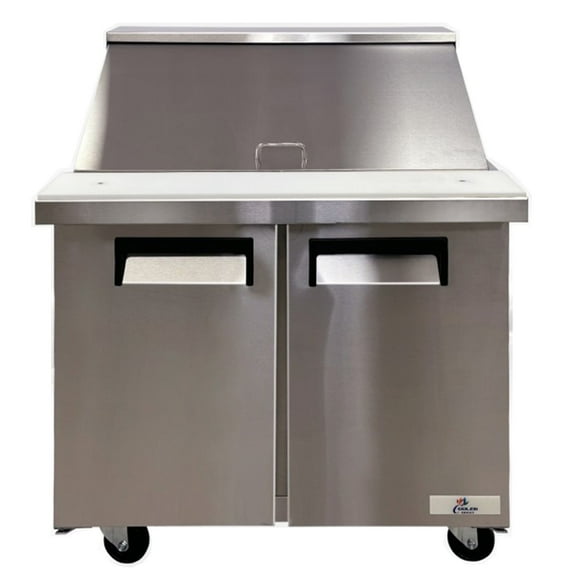Cooler Depot 36 Inches Stainless Steel Commercial Prep Table Mega Top Refrigerator  Sandwich Salad Table