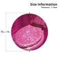 thumbnail image 2 of Honeii Sparkling Pink Toilet Print Leather Coaster Set of 4, Ideal for Safeguarding Your Furniture from Drinks Spills and Effortless Cleanup-Round Shape, 2 of 6