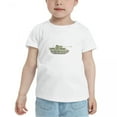 thumbnail image 2 of Cartoon Army Tank Cute Toddler T-Shirts for Boys Girls (White, Youth S), 2 of 5