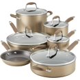 thumbnail image 1 of Anolon Advanced Home - Hard Anodized Aluminum 11-Piece Cookware Set, Nonstick Pots and Pans Set (Bronze), 1 of 8