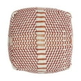 thumbnail image 4 of Noble House Outdoor Handcrafted Boho Water Resistant Cube Pouf, Red and Orange, 4 of 5