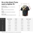 thumbnail image 5 of Lsque Colorful Ink Cute Horse print Men's Cuban Collar Short Sleeve Shirt Summer Beachwear Casual Button Down Fashionable Vacation Leisure Shirt-X-Large, 5 of 7