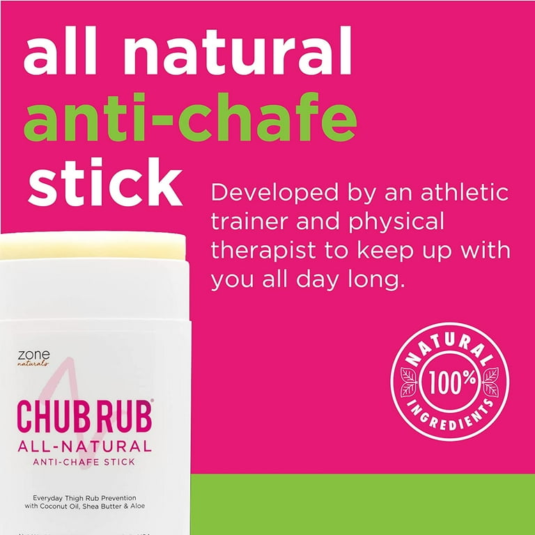 MedZone Chub Rub Formula Anti Chafe and Anti Friction Stick by Zone  Naturals for Friction Prevention