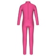 thumbnail image 4 of Venjoe Girls Full Body Long Sleeve Unitard Kids Gymnastics Turtleneck One Piece Bodysuits Dance Costume Rose 15-16, 4 of 7