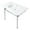 White / Polished Chrome, variant on Kingston Brass KVPB3722711 Dreyfuss 37" Ceramic Console Sink with Stainless Steel Legs (1-Hole), White/Polished Chrome