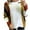 Brown, variant on IROINNID Womens Sweater Round Neckline Pullover Sweater Color Block Casual Mid-Length Long Sleeve Patchwork Line Sweater Tops Blouse