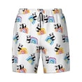 thumbnail image 4 of Lsque Mens Swim Trunks Panda And Rainbow Pattern - Bathing Suit Compression Liner - Beach Swim Shorts Swimwear - (S-3XL) - Stretch Quick Dry -XX-Large, 4 of 9