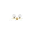 thumbnail image 3 of Gene 2 light Brass and Frosted white glass Wall sconce, 3 of 4