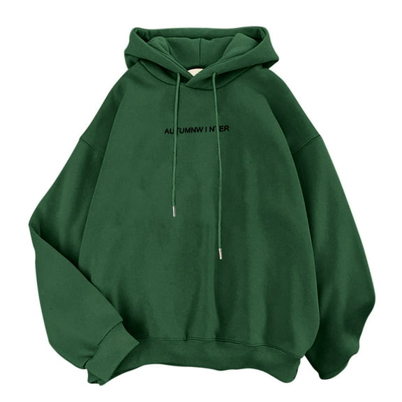 XINXIAOO Hoodies for Women Long Sleeve Hoodie Pullover Hoodie Sweatshirt Graphic Hoodies for Women Army Green Sweatshirts for Women Womens Fall Clothing Trending Clothes