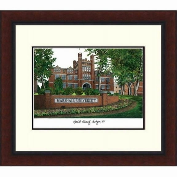 Campusimages WV999LR Marshall University Legacy Alumnus Framed Lithograph