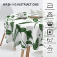 thumbnail image 6 of YFYANG 60 inch Round Table Cloth, Reusable Polyester Green Watercolor Leaf Pattern Table Cover for Indoor Outdoor Kitchen Restaurant Table Decoration Tablecloths, 6 of 8