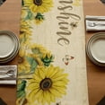 thumbnail image 5 of Table Runners 120 Inches Long Dress Scarves, Sunflowers Farmhouse Coffee/Dining/Kitchen Table Runner for Living Room, Retro Spring Botanical Blossom Flowers Bees 13x120 Inch, 5 of 9