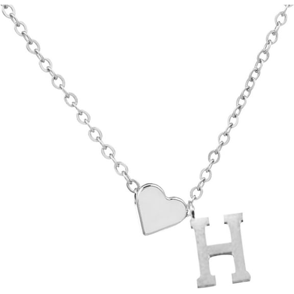 Clearance Gold Heart Initial Necklace for Women, Valentines Day Gifts for Women Heart Initial A-Z Necklace Pendant Birthday GiftH