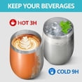 thumbnail image 4 of 12oz Stemless Wine Tumblers Orange and Grey Abstract Art Artwork Vacuum Insulated Stainless Steel Travel Tumbler Cups Mug with Lid and Straw for Champaign,Cocktail,Beer with Cleaning Brush, 4 of 5